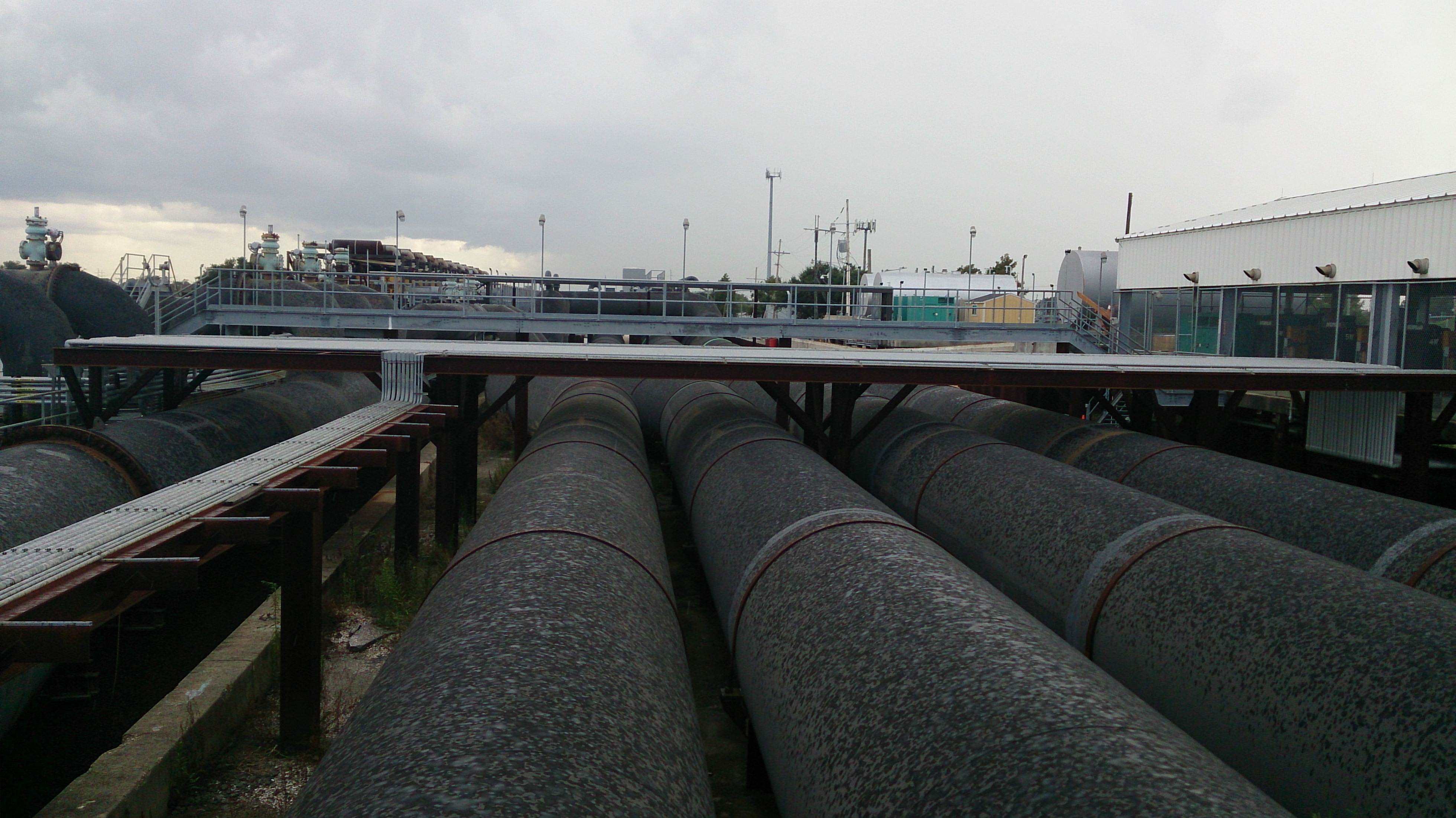 NOLA's pumps, like these at 17th Street, are similar to Miami's canal system in that the pumps move water away from the city.
